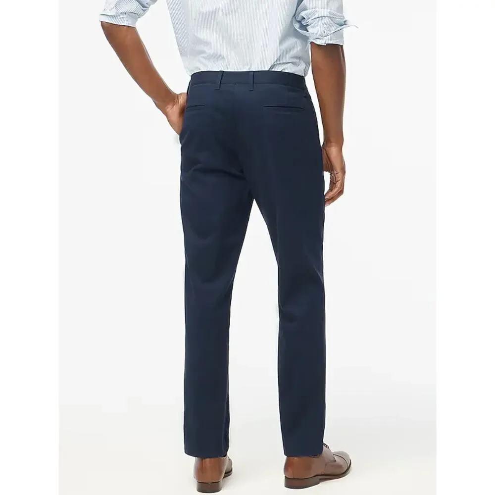 J.Crew Straight Fit TruTemp365 Chino Cotton Blend Pant Mens Navy W 36 L 32 NWT